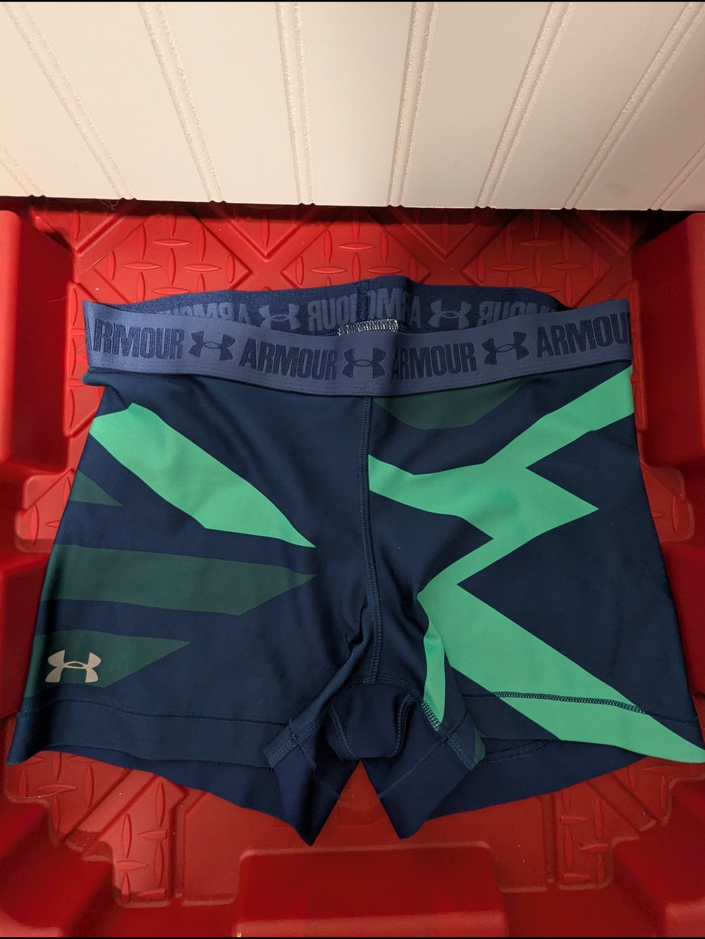 Under Armour Navy & Teal Compression Shorts